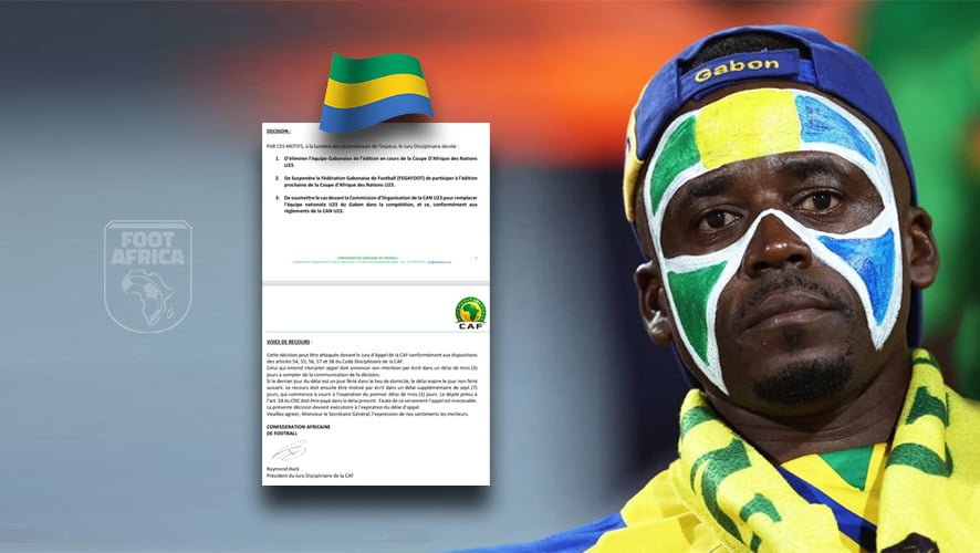 Gabon - disqualifié CAN U23